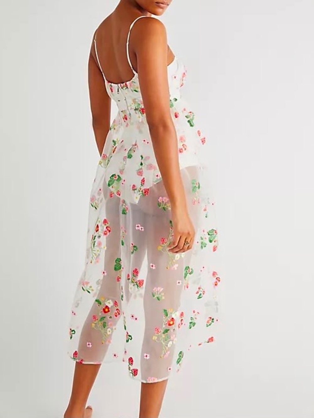For Love & Lemons Jaclyn Floral Mesh Midi Dress size S_NWT